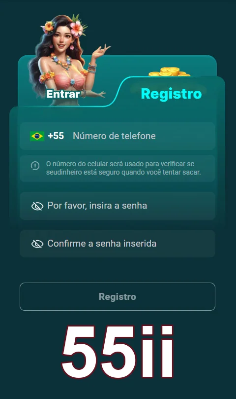 Cliente realizando saque rápido pelo app 55ii
